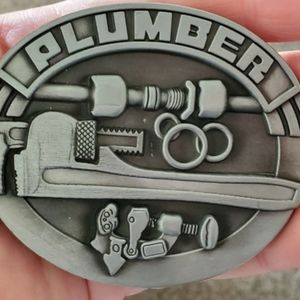 Plumber plumbing wrench tools belt buckle Other Profession Trades Available